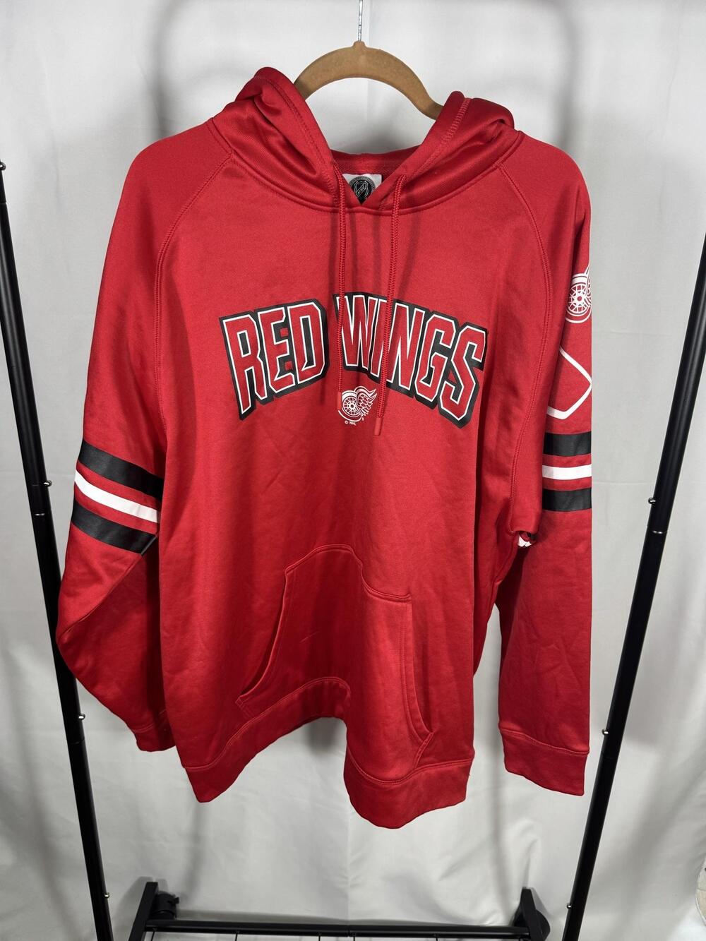 Detroit Red Wings Hoodie Mens XL Red NHL Hockey Pullover Colosseum Athletics